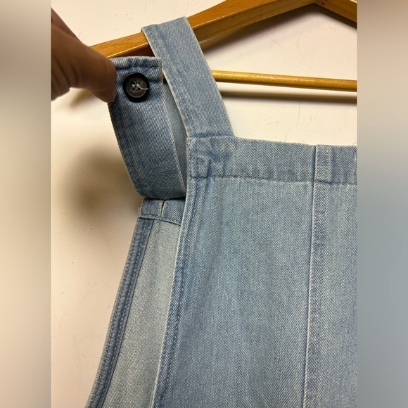 Vintage Denim by Ellison Overall Button down Dress Skirt Blue Size M - Picture 8 of 10